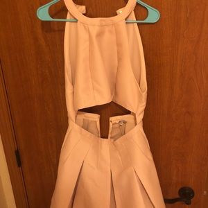 light pink two part dress